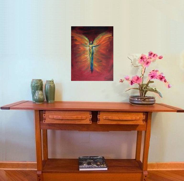 Original Abstract Expressionism Religion Painting by Benwill Studio