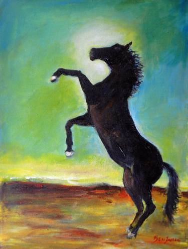 Original Fine Art Horse Paintings by BenWill Studio