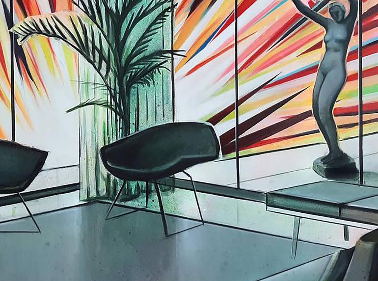 Original Pop Art Interiors Painting by Rudi Cotroneo