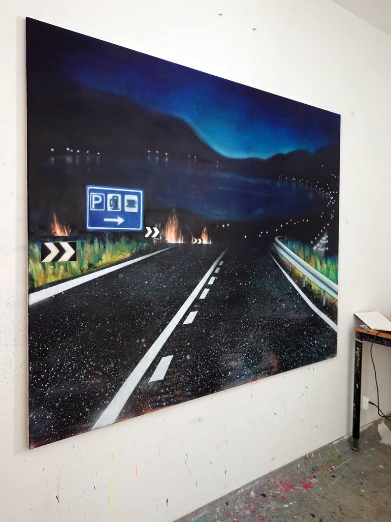 Original Contemporary Landscape Painting by Rudi Cotroneo