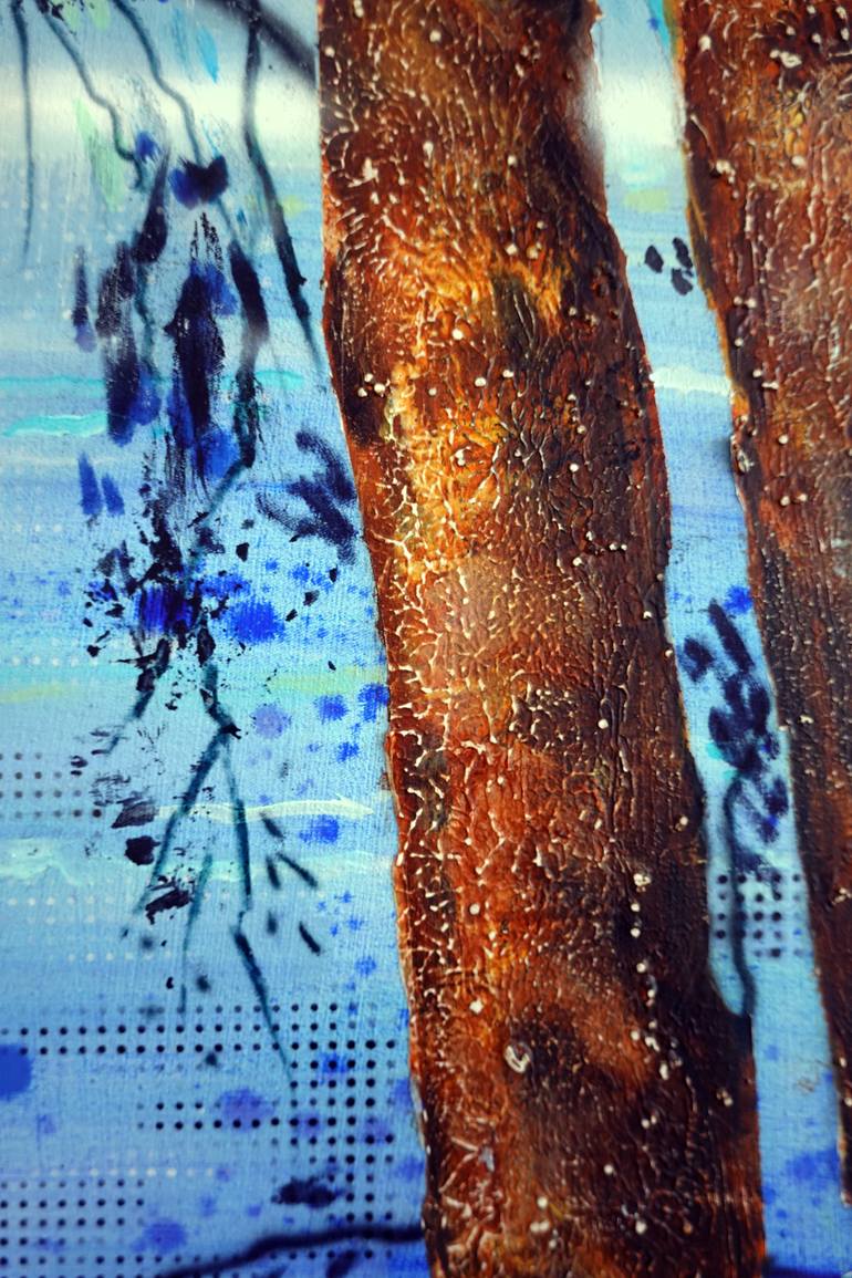 Original Abstract Botanic Painting by Rudi Cotroneo