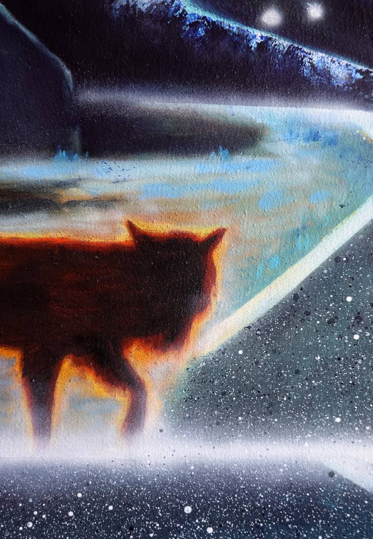 Original Pop Art Landscape Painting by Rudi Cotroneo