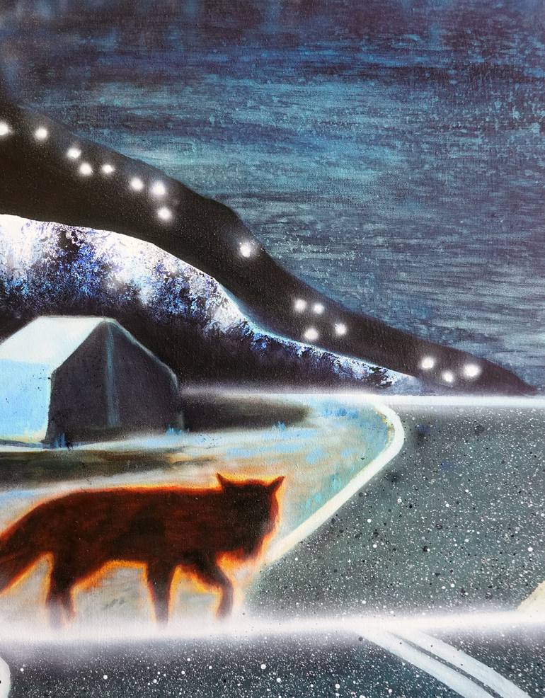 Original Pop Art Landscape Painting by Rudi Cotroneo