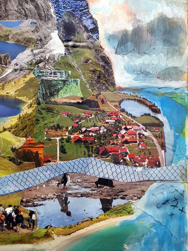 Original Fine Art Landscape Collage by Rudi Cotroneo