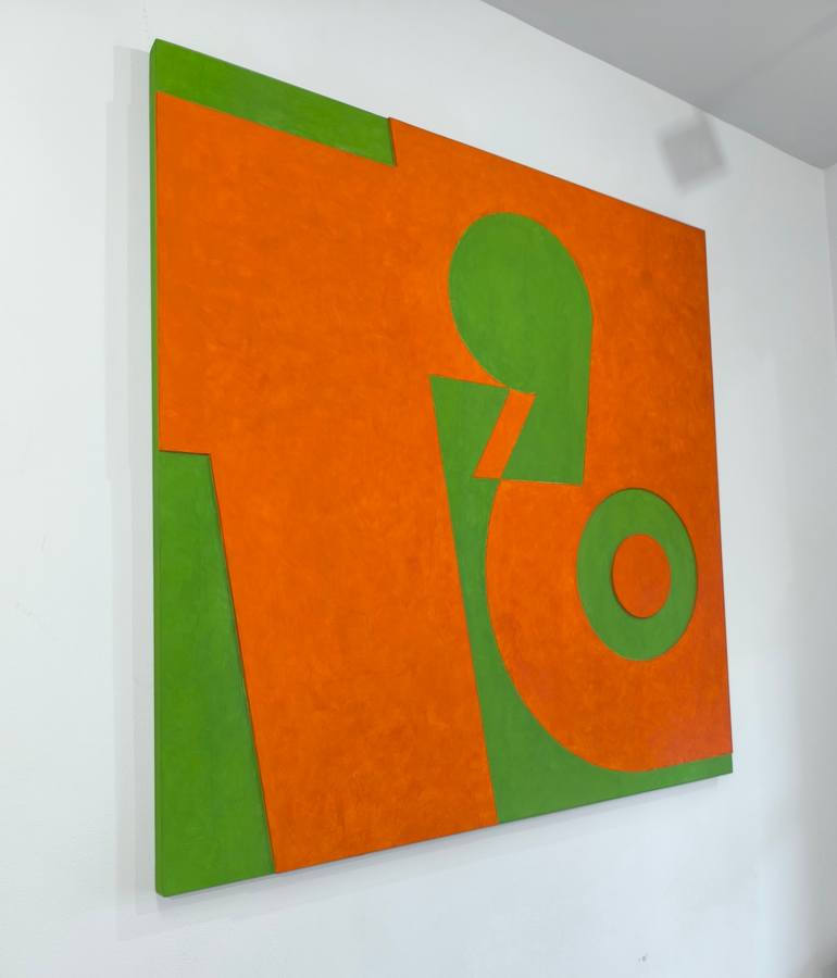 Original Abstract Geometric Painting by Paul Walker
