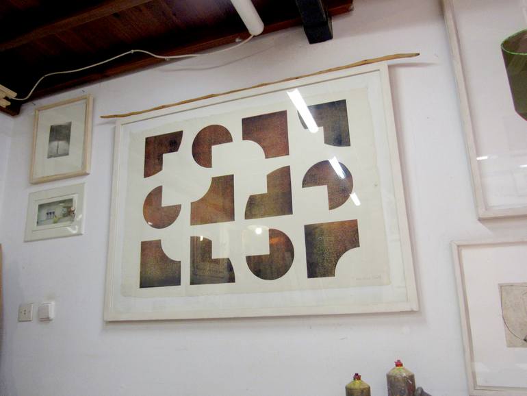 Original Abstract Geometric Printmaking by Paul Walker