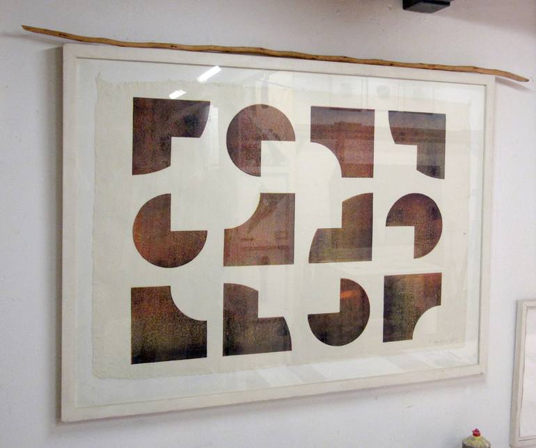 Original Abstract Geometric Printmaking by Paul Walker
