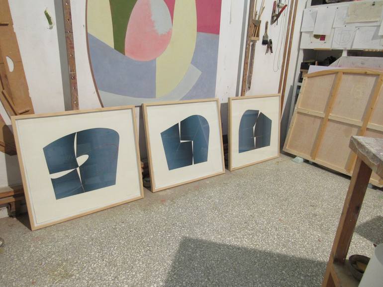 Original Abstract Geometric Printmaking by Paul Walker