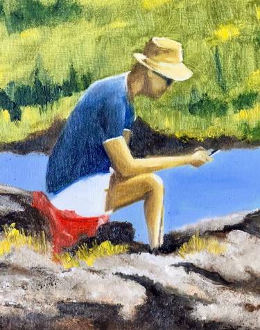 Original Minimalism People Painting by Sriram Kuppuswamy