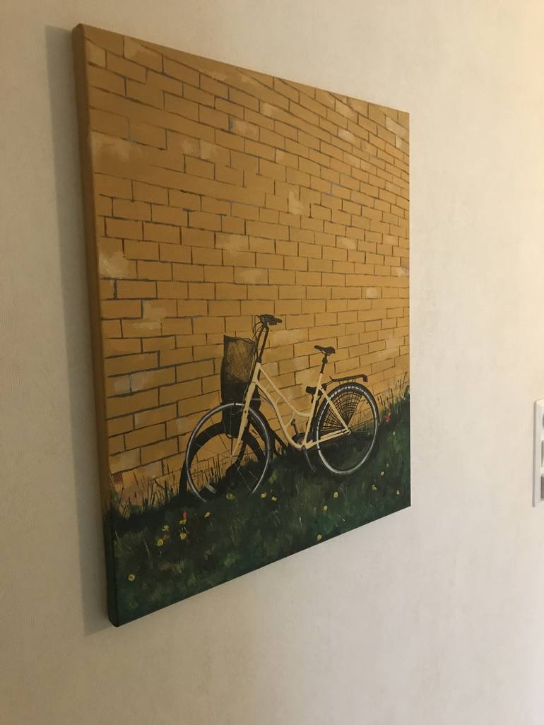 Original Fine Art Bicycle Painting by Sriram Kuppuswamy
