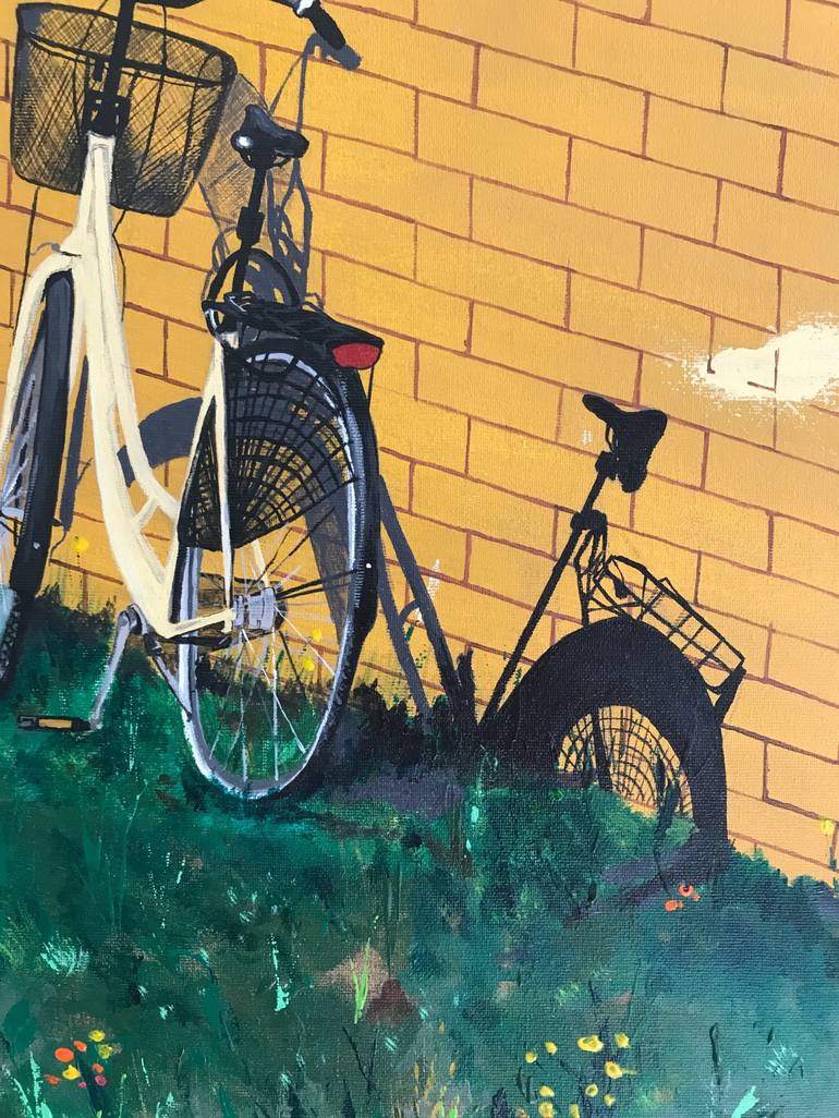 Original Fine Art Bicycle Painting by Sriram Kuppuswamy