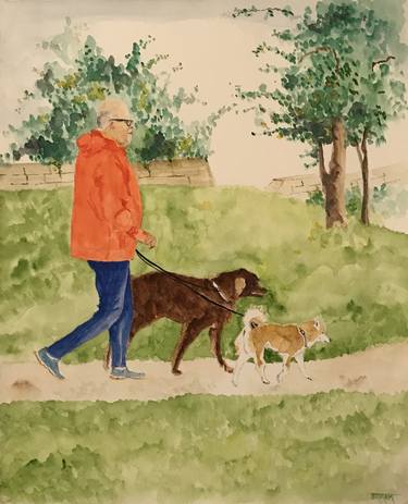 Print of Dogs Paintings by Sriram Kuppuswamy