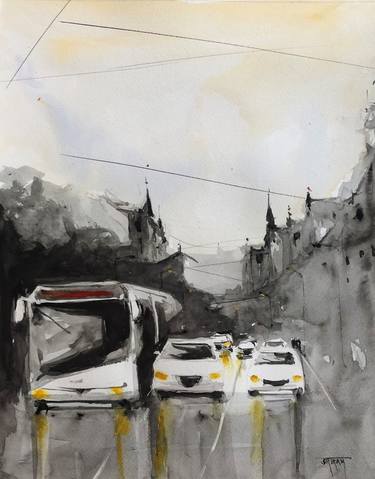 Print of Cities Paintings by Sriram Kuppuswamy