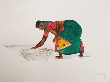 Print of People Paintings by Sriram Kuppuswamy