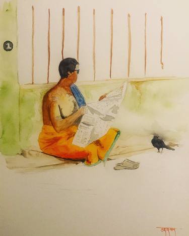 Original Illustration People Paintings by Sriram Kuppuswamy