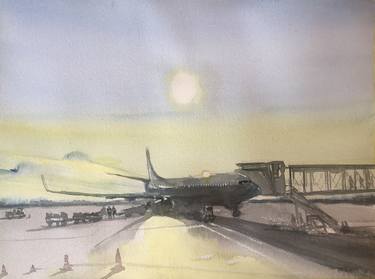 Print of Fine Art Aeroplane Paintings by Sriram Kuppuswamy