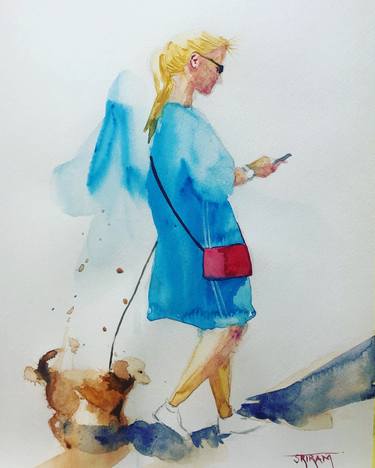 Original Fine Art Dogs Paintings by Sriram Kuppuswamy