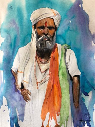 Print of Portraiture Portrait Paintings by Sriram Kuppuswamy
