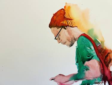 Original Figurative People Paintings by Sriram Kuppuswamy