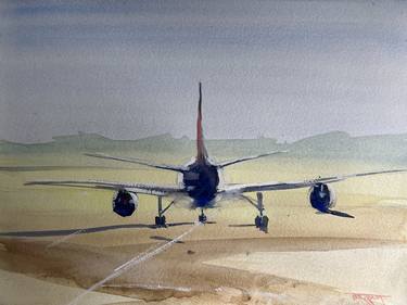 Print of Airplane Paintings by Sriram Kuppuswamy