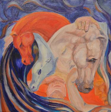Print of Figurative Horse Paintings by Victoritza Mimo