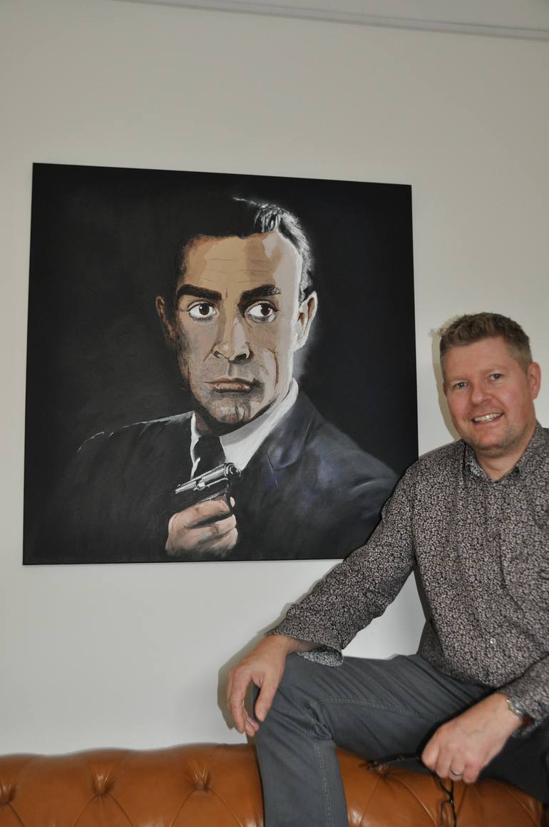 Original Figurative Cinema Painting by Nick Cockburn