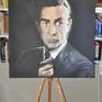 Bond on easel