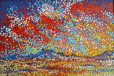 Original Pointellism Landscape Painting by Kevin Heaney