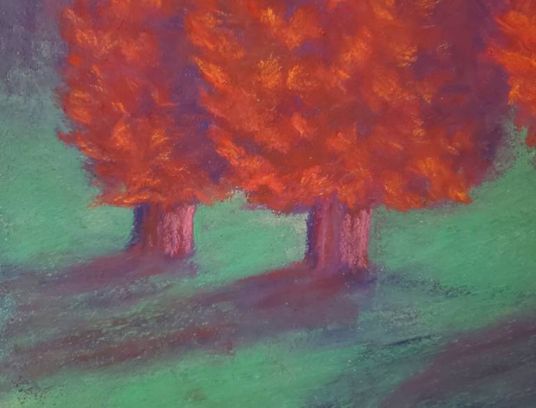 Original Expressionism Tree Painting by Joann Renner