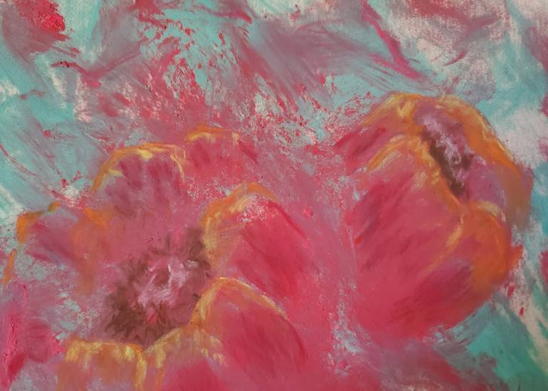 Original Abstract Floral Painting by Joann Renner