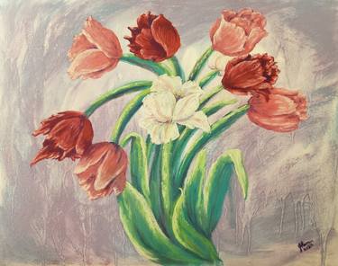 Original Expressionism Floral Paintings by Joann Renner