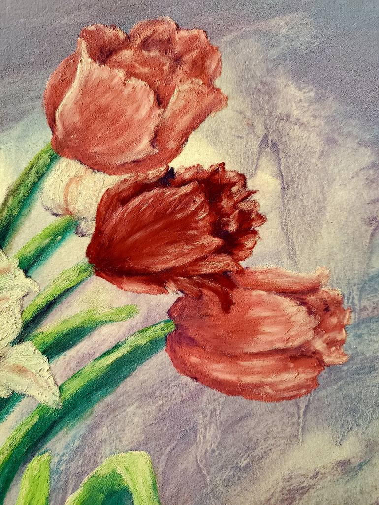 Original Expressionism Floral Painting by Joann Renner