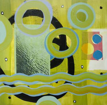 Original Art Deco Abstract Paintings by laurie goddard