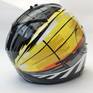 This is the third piece in the series of my Tunnel Vision crash helmets. 
It differs to the other pieces in that the reflection is on the rear of the helmet so as to keep the visor clear and therefore still used for road riding.
