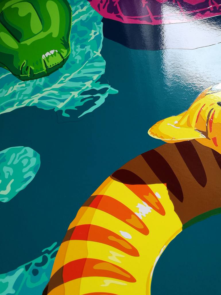 Original Abstract Expressionism Water Painting by Joel Clark