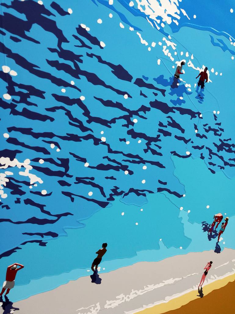 Original Figurative Beach Painting by Joel Clark