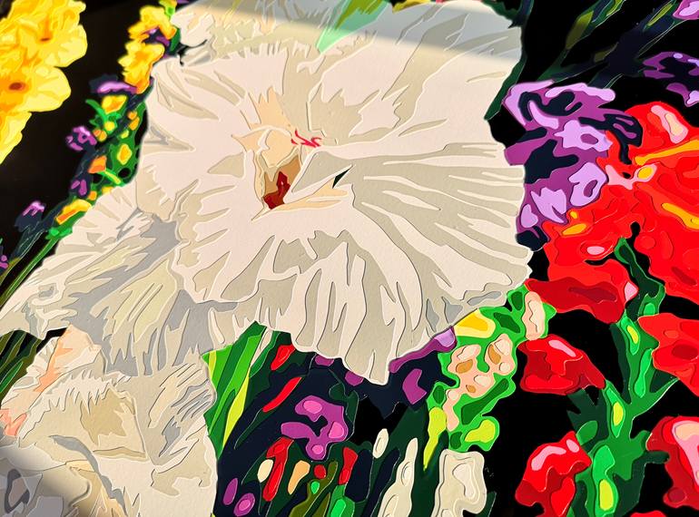 Original Impressionism Floral Painting by Joel Clark