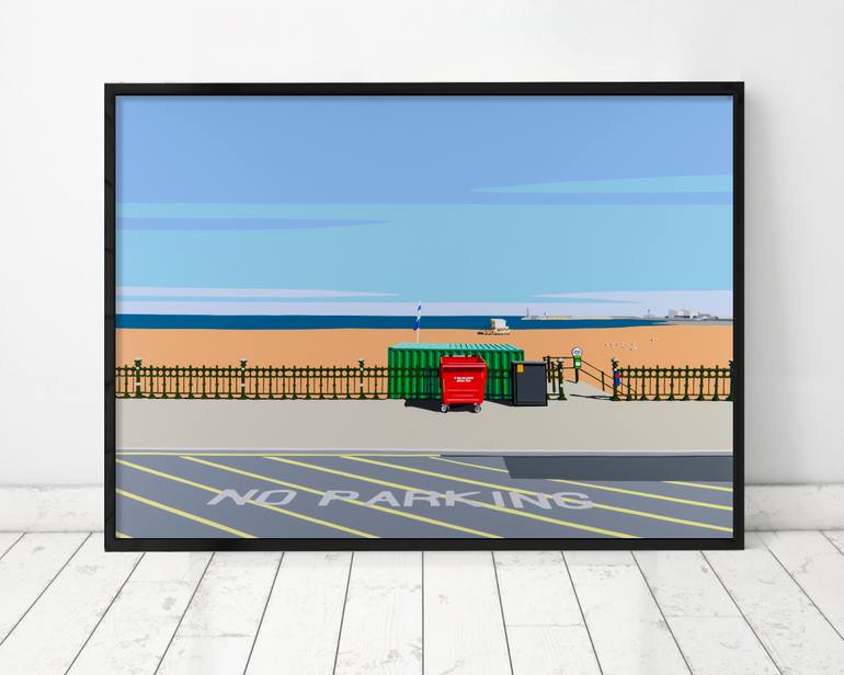 Original Impressionism Beach Painting by Joel Clark