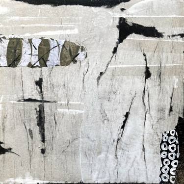 Original Black & White Abstract Mixed Media by Judy Wise