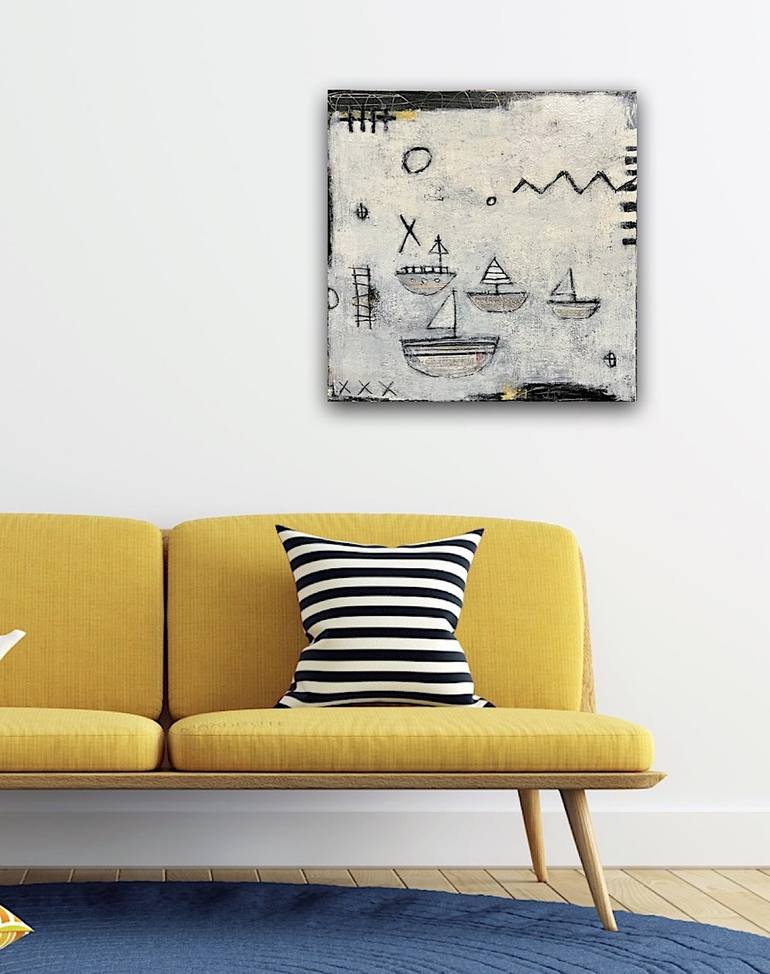 Original Contemporary Boat Painting by Shellie Garber