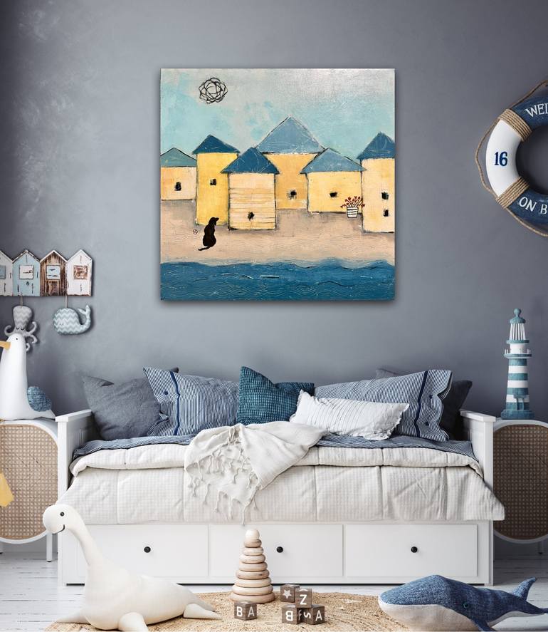 Original Contemporary Beach Painting by Shellie Garber