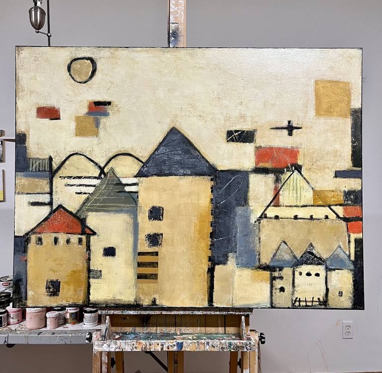 Original Architecture Painting by Shellie Garber