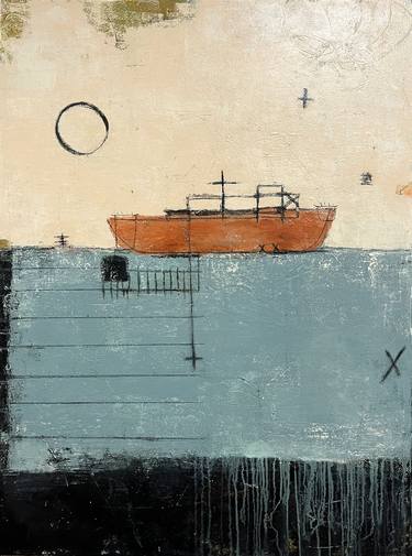 Original Boat Paintings by Shellie Garber