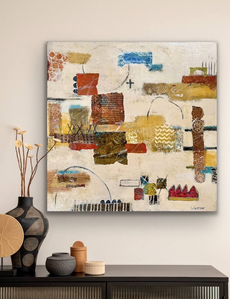 Original Abstract Expressionism Abstract Mixed Media by Shellie Garber