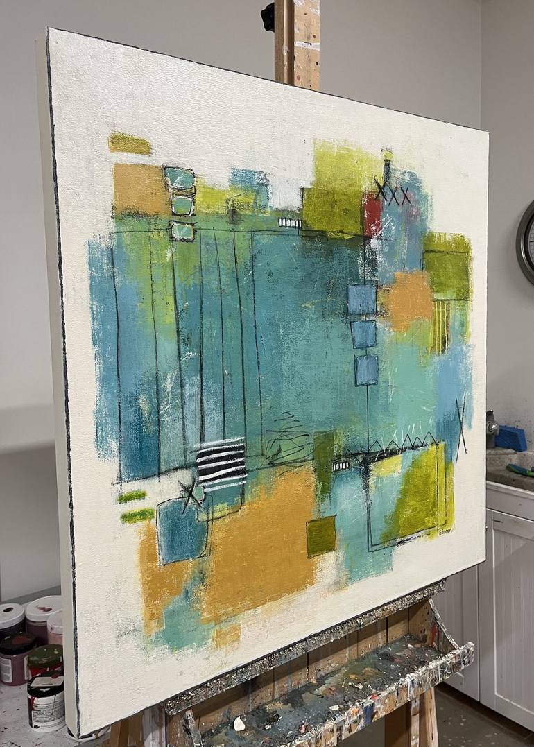 Original Abstract Expressionism Abstract Painting by Shellie Garber