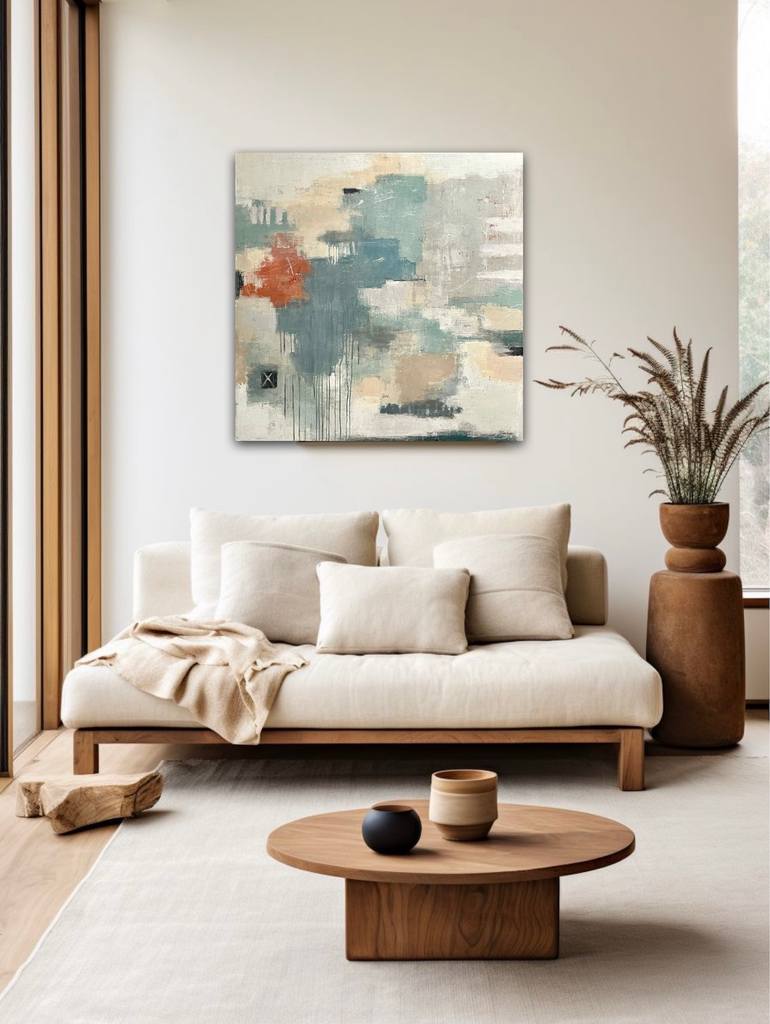 Original Abstract Beach Painting by Shellie Garber