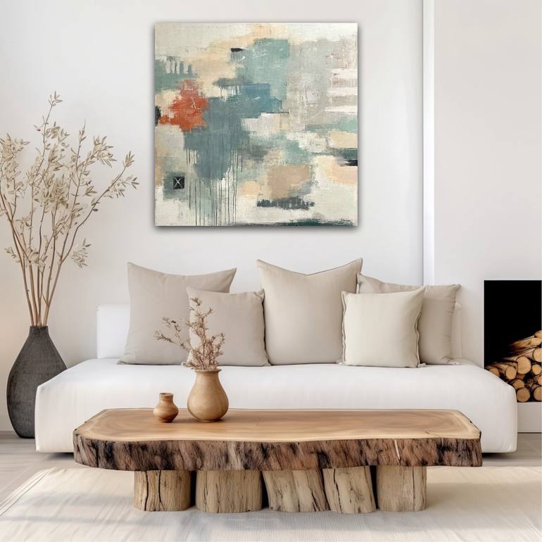 Original Abstract Beach Painting by Shellie Garber