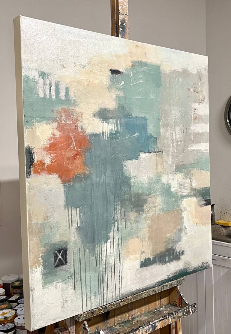 Original Abstract Beach Painting by Shellie Garber