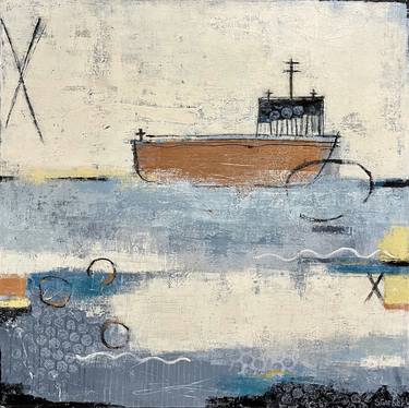 Original Abstract Boat Paintings by Shellie Garber