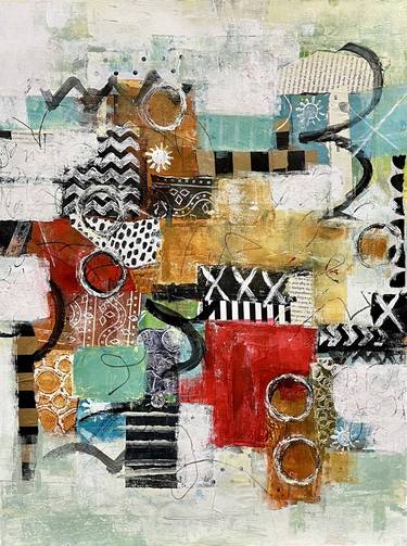 Original Abstract Expressionism Abstract Mixed Media by Shellie Garber